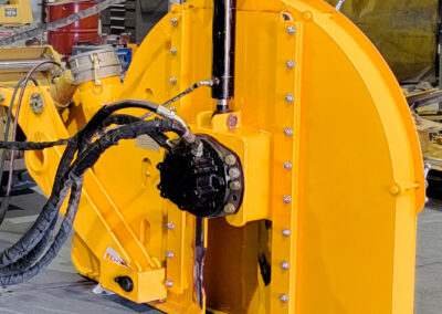 Heavy-duty yellow microtrenching saw attachment speed conversion kit